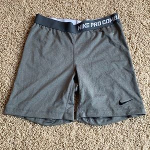 Grey Nike pro combat spandex